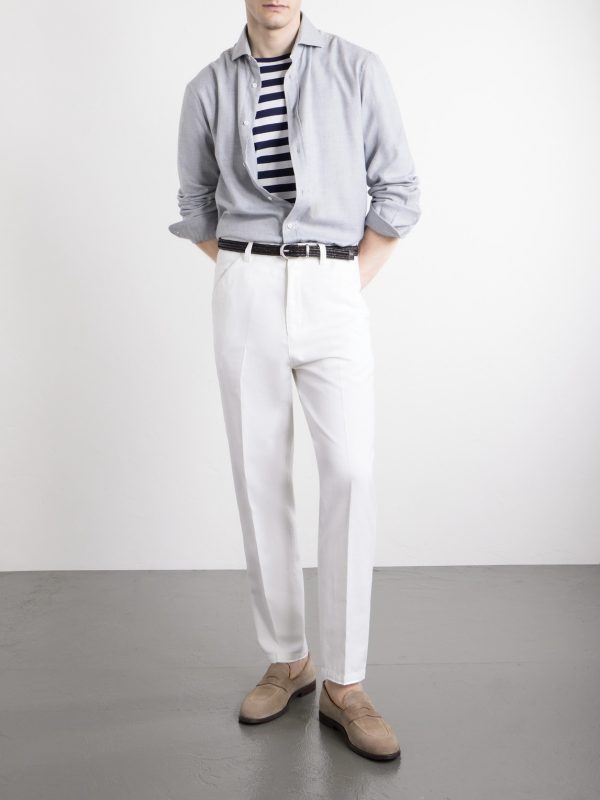Herringbone Cotton and Lyocell-Blend Shirt - OU