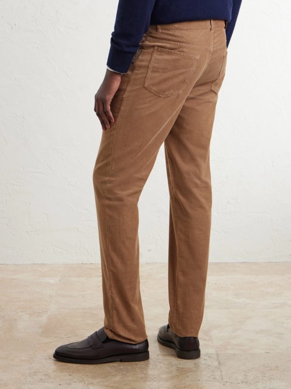 Straight-Leg Cotton-Corduroy Trousers - BK Straight-Leg Cotton-Corduroy Trousers - BK