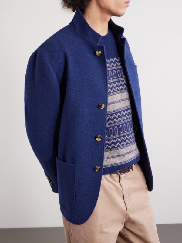 Unstructured Brushed-Cashmere Blazer - E3 Unstructured Brushed-Cashmere Blazer - E3