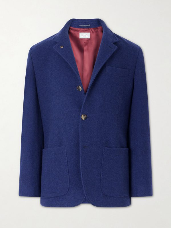 Unstructured Brushed-Cashmere Blazer Unstructured Brushed-Cashmere Blazer