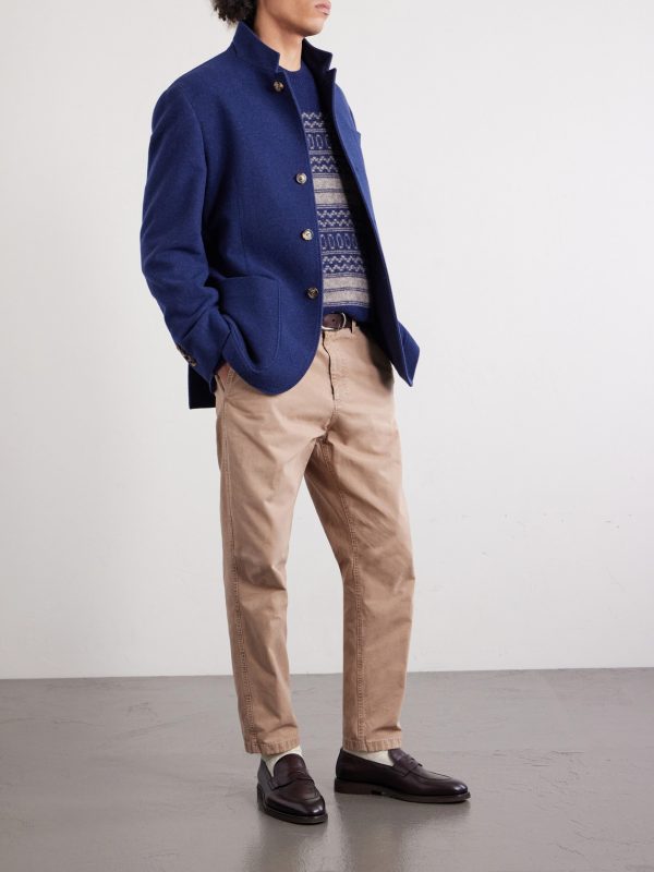 Unstructured Brushed-Cashmere Blazer - OU Unstructured Brushed-Cashmere Blazer - OU