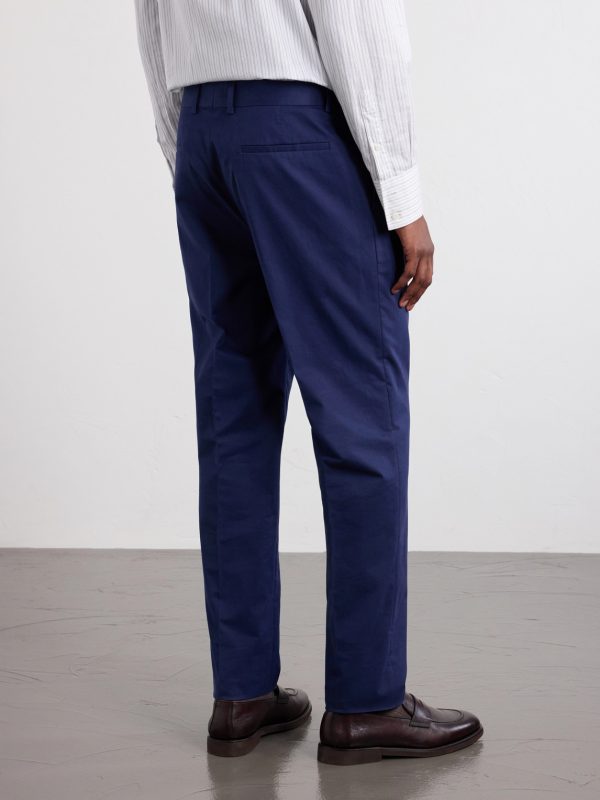 Straight-Leg Pleated Cotton-Blend Twill Suit Trousers - BK