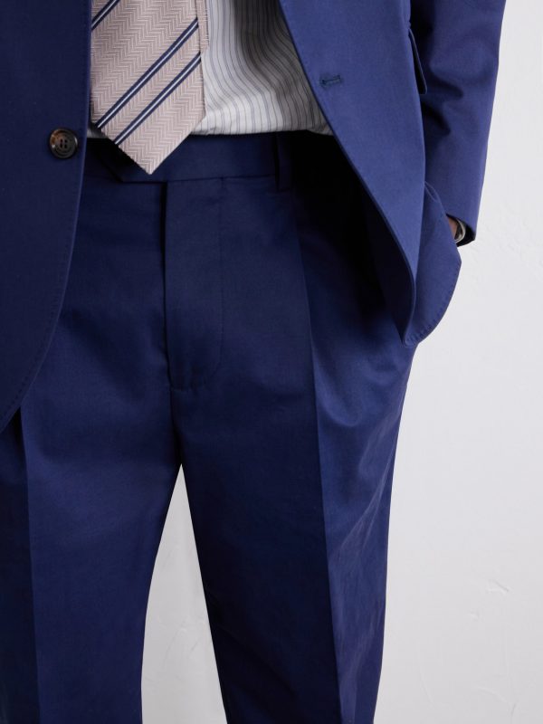 Straight-Leg Pleated Cotton-Blend Twill Suit Trousers - CU