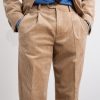 Straight-Leg Pleated Cotton-Blend Corduroy Trousers - CU