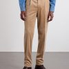 Straight-Leg Pleated Cotton-Blend Corduroy Trousers - FR