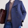 Double-Breasted Wool and Silk-Blend Coat - CU