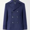 Double-Breasted Wool and Silk-Blend Coat