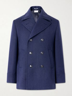 Double-Breasted Wool and Silk-Blend Coat