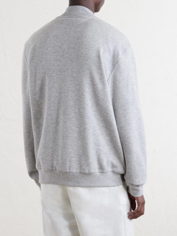 Cashmere-Blend Zip-Up Sweater - BK Cashmere-Blend Zip-Up Sweater - BK