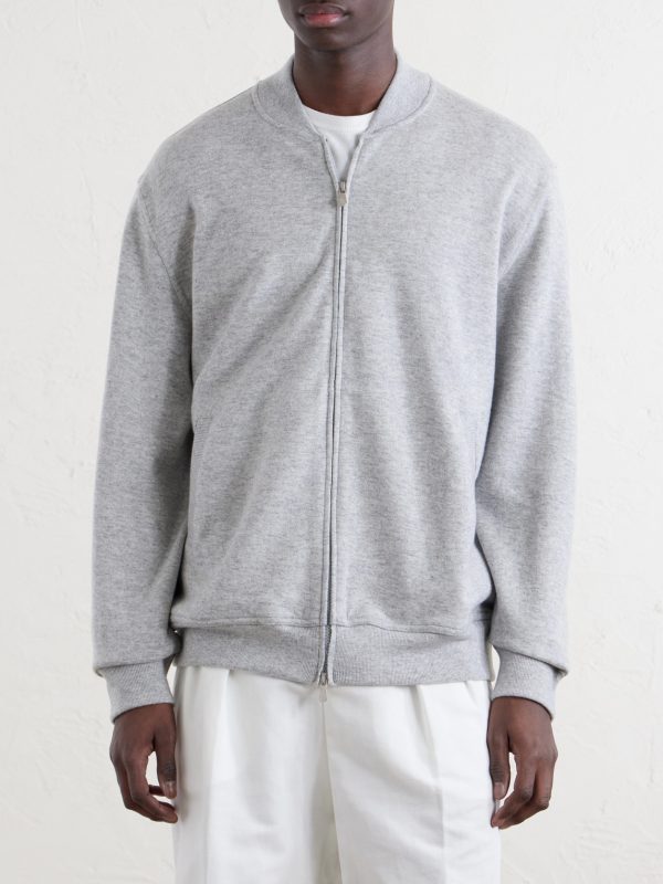 Cashmere-Blend Zip-Up Sweater - FR Cashmere-Blend Zip-Up Sweater - FR