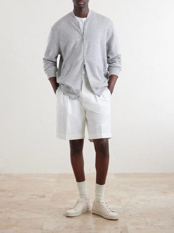 Cashmere-Blend Zip-Up Sweater - OU Cashmere-Blend Zip-Up Sweater - OU
