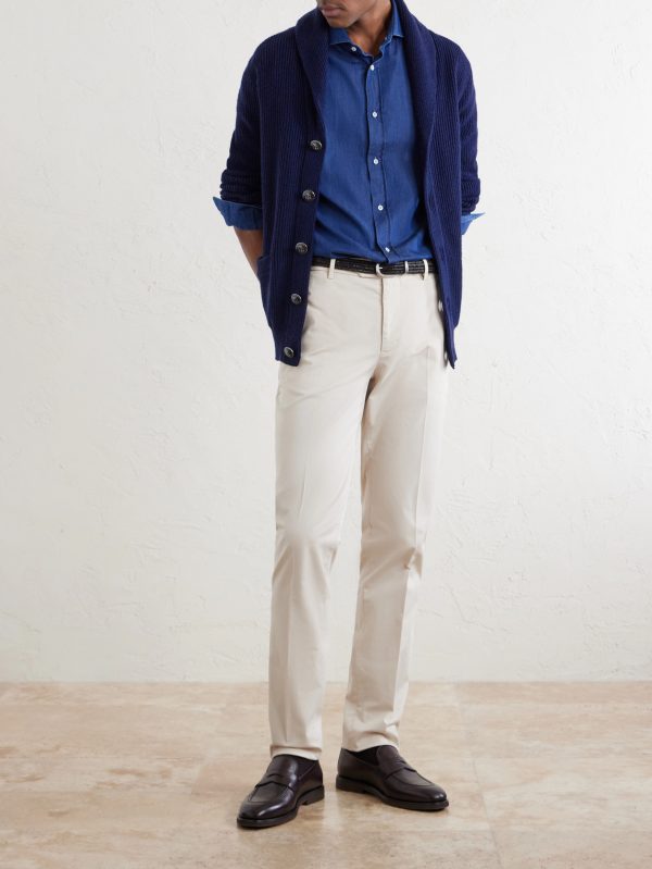 Cutaway-Collar Cotton-Chambray Shirt - OU Cutaway-Collar Cotton-Chambray Shirt - OU
