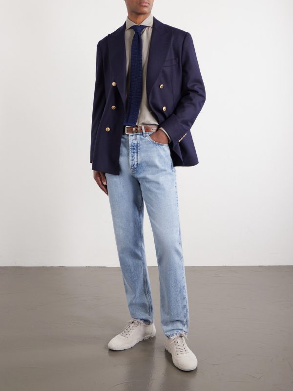 Herringbone Cotton and Lyocell-Blend Shirt - OU Herringbone Cotton and Lyocell-Blend Shirt - OU