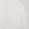 Ribbed Cashmere Rollneck Sweater