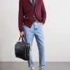 Shawl-Collar Ribbed Cotton Cardigan - OU Shawl-Collar Ribbed Cotton Cardigan - OU