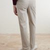Straight-Leg Cotton-Corduroy Trousers - BK Straight-Leg Cotton-Corduroy Trousers - BK