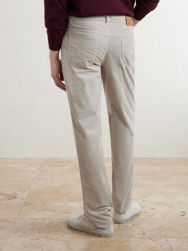 Straight-Leg Cotton-Corduroy Trousers - BK Straight-Leg Cotton-Corduroy Trousers - BK