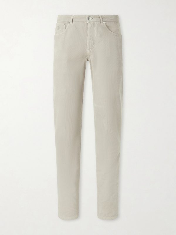 Straight-Leg Cotton-Corduroy Trousers Straight-Leg Cotton-Corduroy Trousers