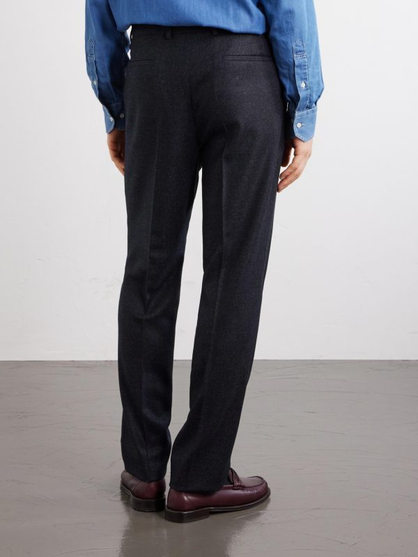 Straight-Leg Pleated Virgin Wool Suit Trousers - BK Straight-Leg Pleated Virgin Wool Suit Trousers - BK