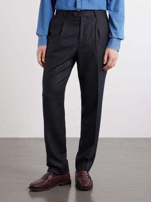 Straight-Leg Pleated Virgin Wool Suit Trousers - FR Straight-Leg Pleated Virgin Wool Suit Trousers - FR