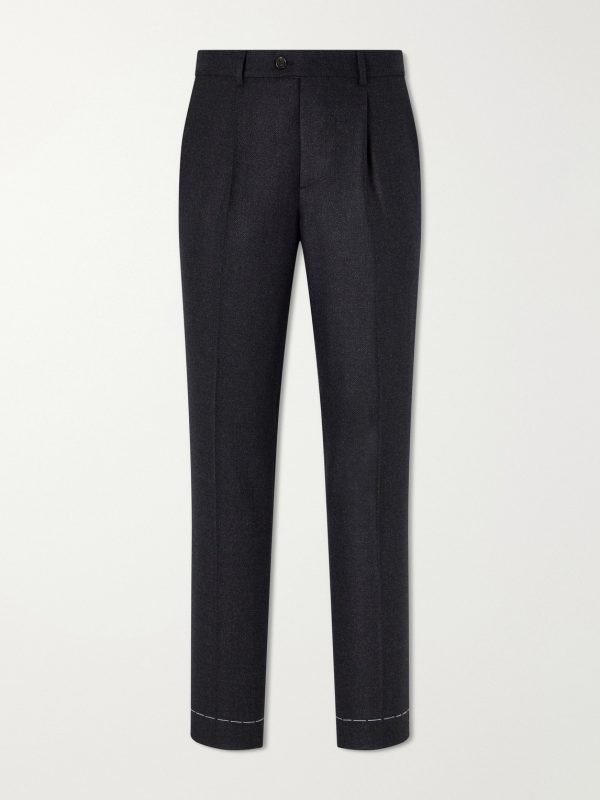 Straight-Leg Pleated Virgin Wool Suit Trousers Straight-Leg Pleated Virgin Wool Suit Trousers