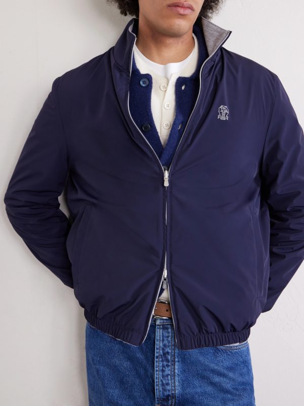 Logo-Embroidered Shell Blouson Jacket - CU Logo-Embroidered Shell Blouson Jacket - CU