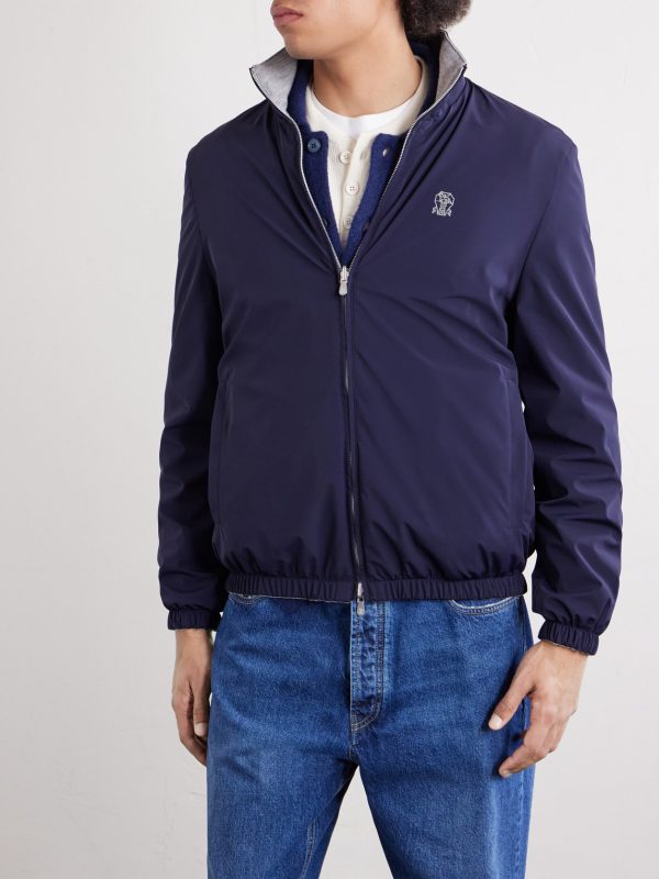 Logo-Embroidered Shell Blouson Jacket - FR Logo-Embroidered Shell Blouson Jacket - FR