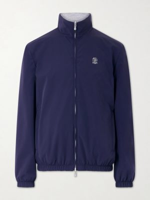 Logo-Embroidered Shell Blouson Jacket Logo-Embroidered Shell Blouson Jacket