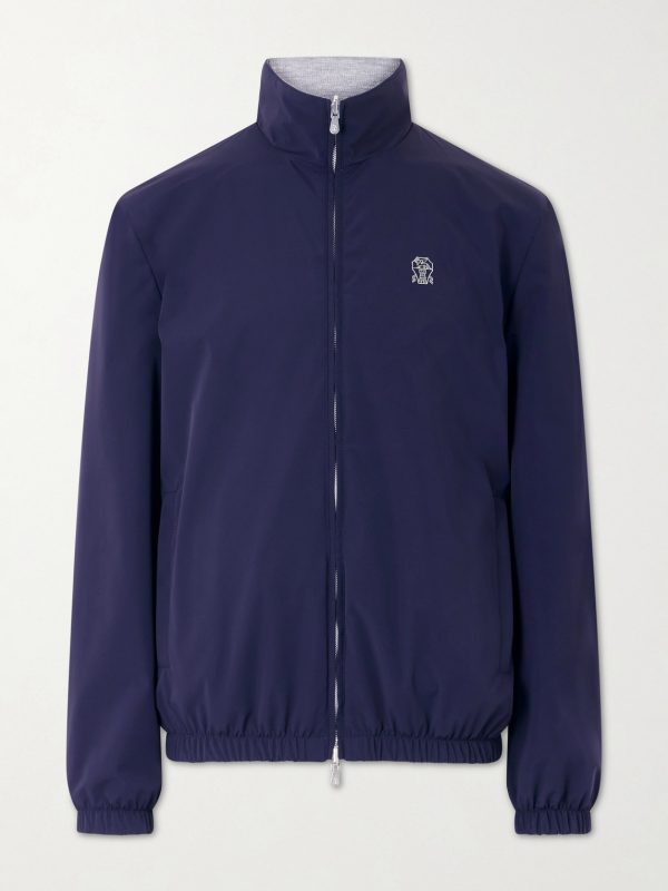 Logo-Embroidered Shell Blouson Jacket Logo-Embroidered Shell Blouson Jacket