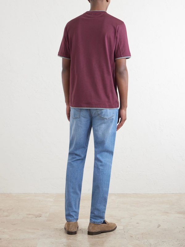 Layered Cotton-Jersey T-Shirt - BK Layered Cotton-Jersey T-Shirt - BK