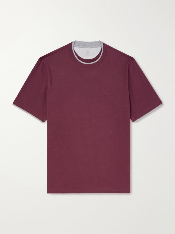 Layered Cotton-Jersey T-Shirt Layered Cotton-Jersey T-Shirt
