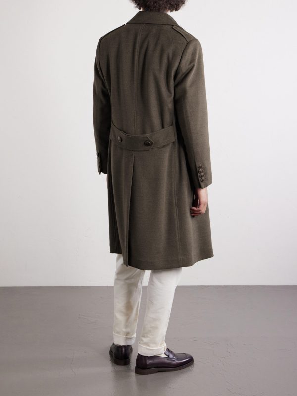 Virgin Wool Double-Breasted Coat - BK Virgin Wool Double-Breasted Coat - BK