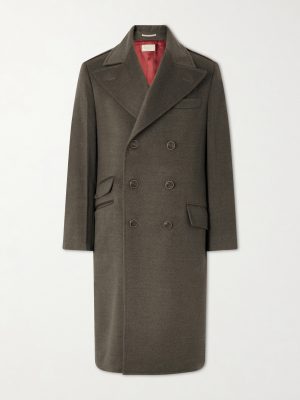 Virgin Wool Double-Breasted Coat