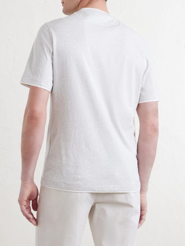 Layered Cotton-Jersey T-Shirt - BK Layered Cotton-Jersey T-Shirt - BK