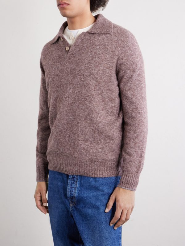 Alpaca-Blend Polo Sweater - FR Alpaca-Blend Polo Sweater - FR