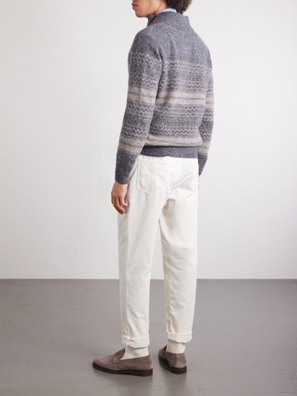 Alpaca-Blend Zip-Up Sweater - BK