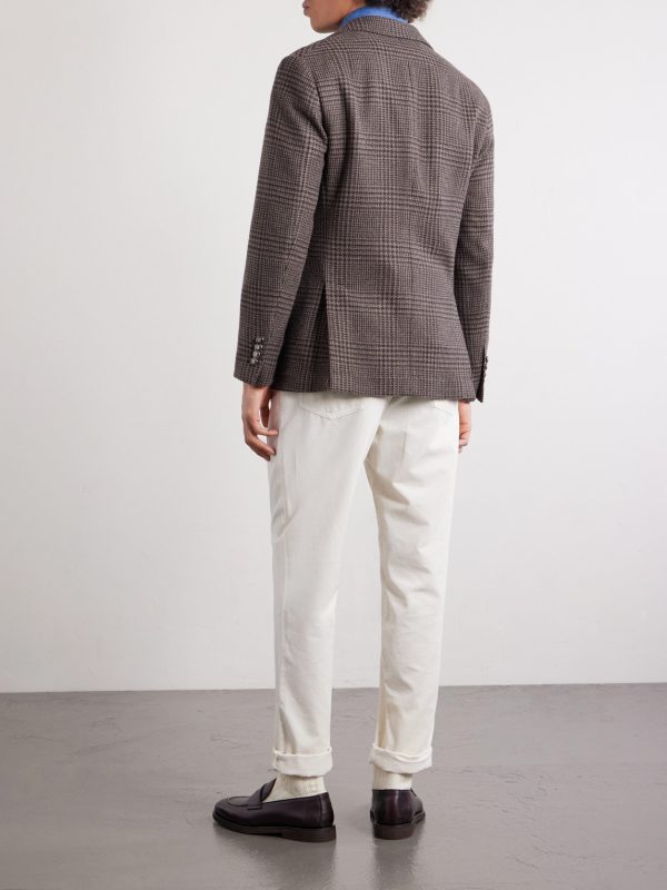 Houndstooth Cashmere Blazer - BK Houndstooth Cashmere Blazer - BK