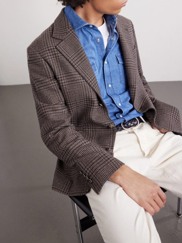 Houndstooth Cashmere Blazer - CU Houndstooth Cashmere Blazer - CU