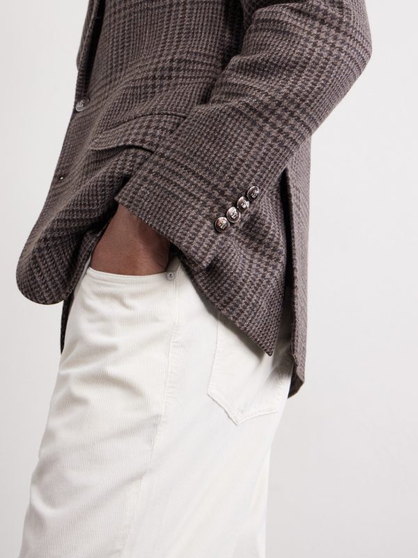 Houndstooth Cashmere Blazer - E3 Houndstooth Cashmere Blazer - E3
