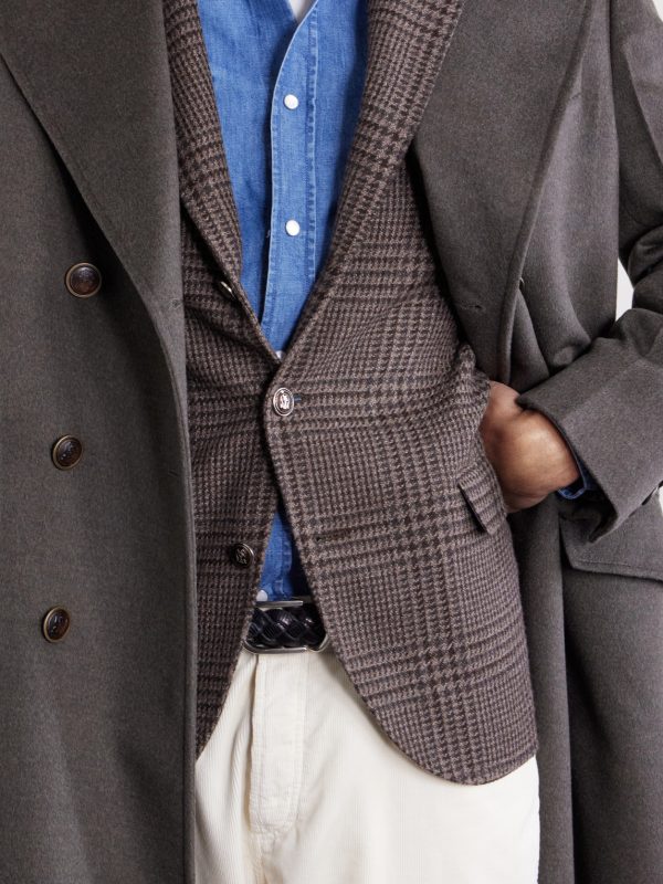 Houndstooth Cashmere Blazer - E4 Houndstooth Cashmere Blazer - E4