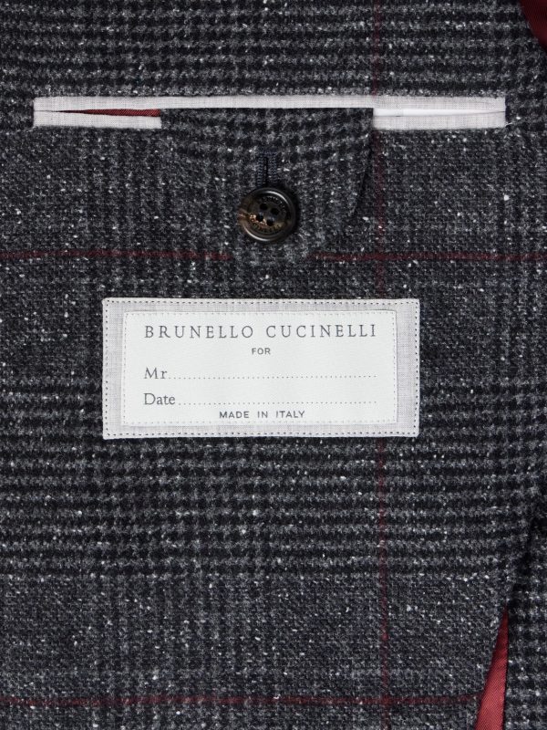 Checked Silk, Wool and Cashmere-Blend Suit Jacket - E2 Checked Silk, Wool and Cashmere-Blend Suit Jacket - E2