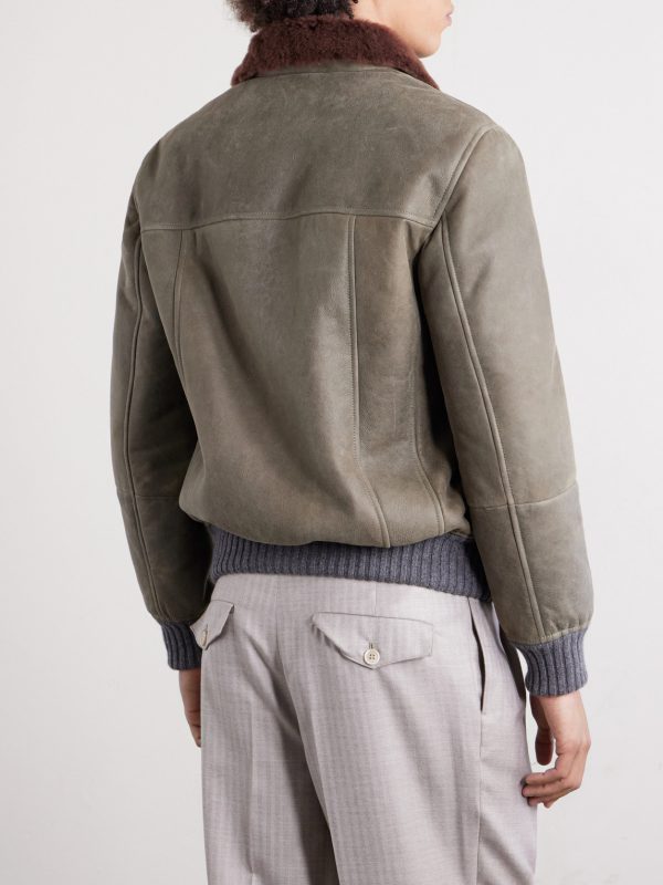 Shearling Bomber Jacket - BK Shearling Bomber Jacket - BK