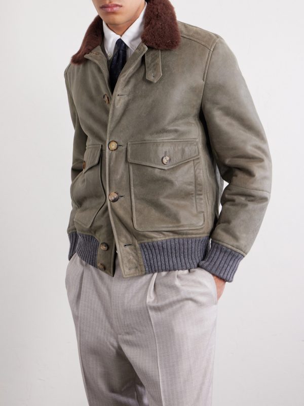 Shearling Bomber Jacket - FR Shearling Bomber Jacket - FR