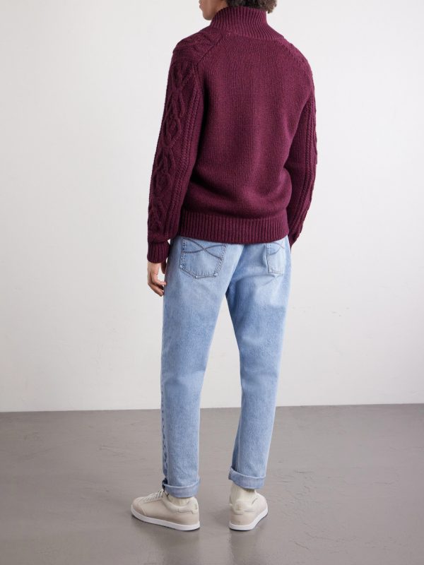 Cable-Knit Cashmere Cardigan - BK Cable-Knit Cashmere Cardigan - BK