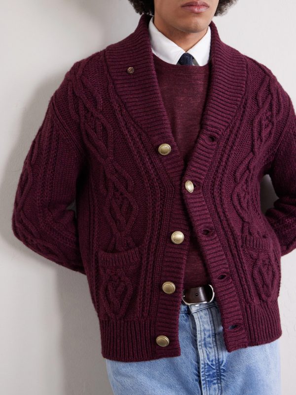 Cable-Knit Cashmere Cardigan - CU Cable-Knit Cashmere Cardigan - CU