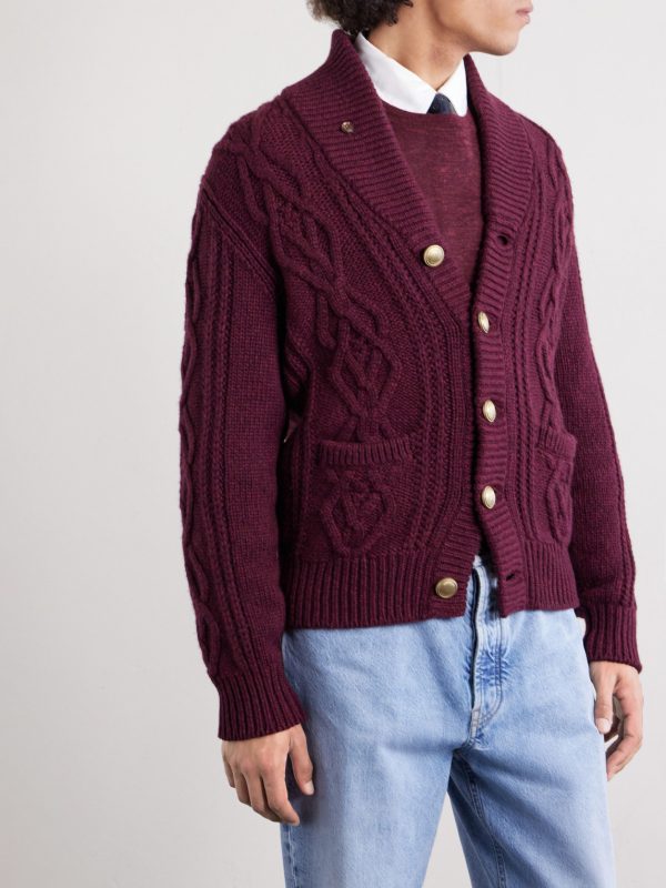 Cable-Knit Cashmere Cardigan - FR Cable-Knit Cashmere Cardigan - FR