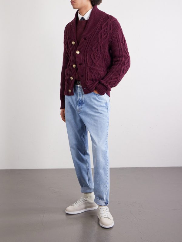 Cable-Knit Cashmere Cardigan - OU Cable-Knit Cashmere Cardigan - OU