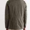 Shearling-Trimmed Padded Canvas Jacket - BK Shearling-Trimmed Padded Canvas Jacket - BK