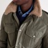 Shearling-Trimmed Padded Canvas Jacket - E1 Shearling-Trimmed Padded Canvas Jacket - E1