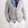 Virgin Wool, Silk and Cotton-Blend Cardigan - FR Virgin Wool, Silk and Cotton-Blend Cardigan - FR